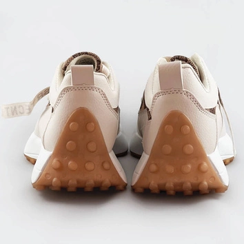 Buty sportowe z łańcuchem beżowe (n-205)