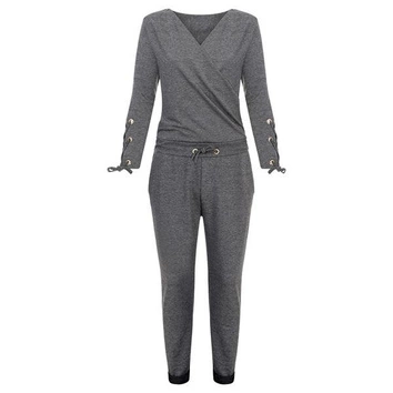 DŁUGI KOMBINEZON KOPERTOWY GRAFITOWY (K01)