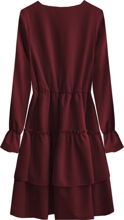 SUKIENKA Z WIĄZANYM DEKOLTEM BORDOWA (511ART)