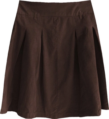 BAWEŁNIANA SZTRUKSOWA SPÓDNICA CIEMNOBRĄZOWA (2226)