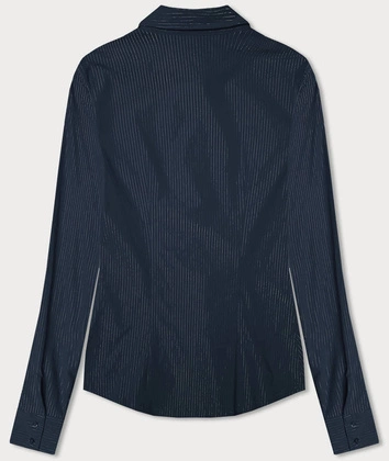 Koszula damska w srebrne paseczki granat (AWT0111)