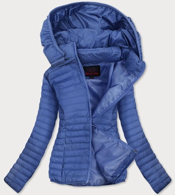 CIENKA PIKOWANA KURTKA DAMSKA NIEBIESKA (B11-2)