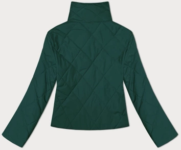 Pikowana kurtka damska ze stójką zielona (20067)