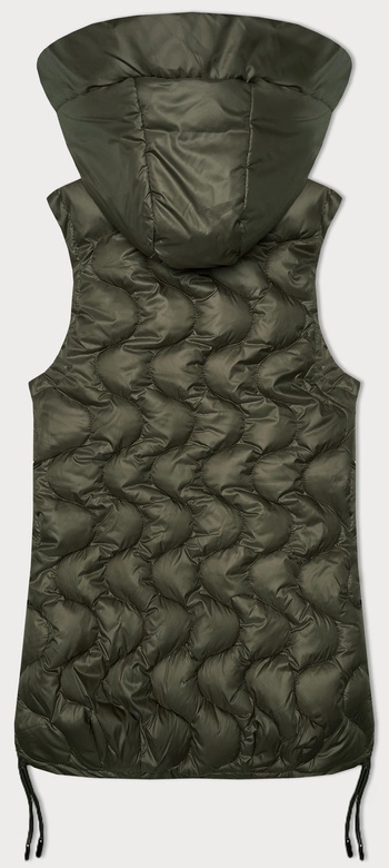 Bezrękawnik damski z ozdobnym pikowaniem S'West khaki (B8338-11)