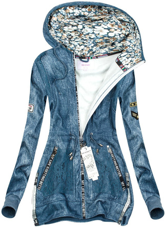 BLUZA IMITUJĄCA JEANS NIEBIESKA 2 (MODEL1)