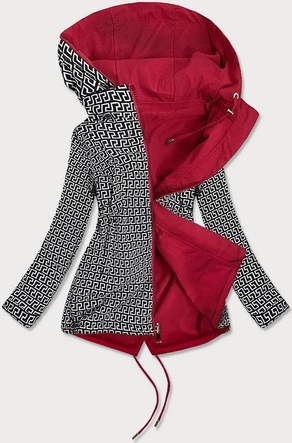 Dwustronna kurtka damska bordowa (br9762)
