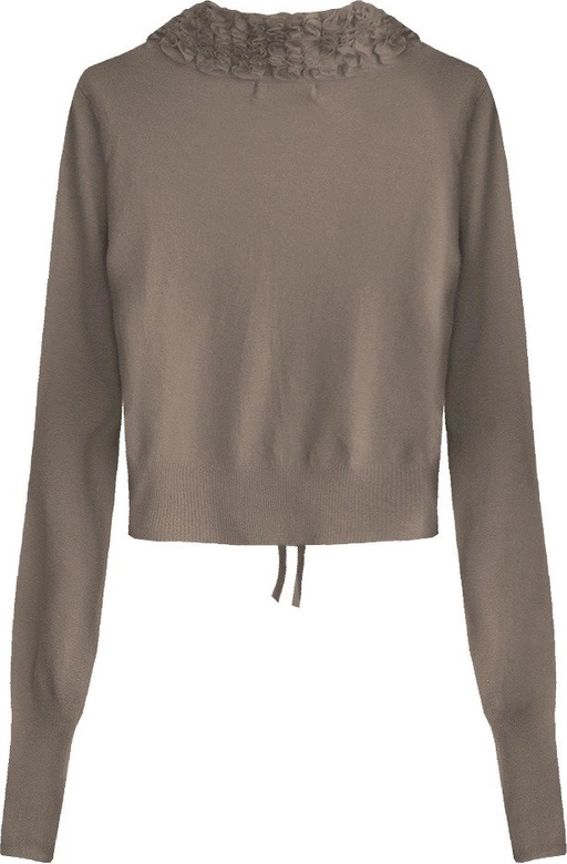 KRÓTKI WIĄZANY SWETEREK KAKAOWY (1577)