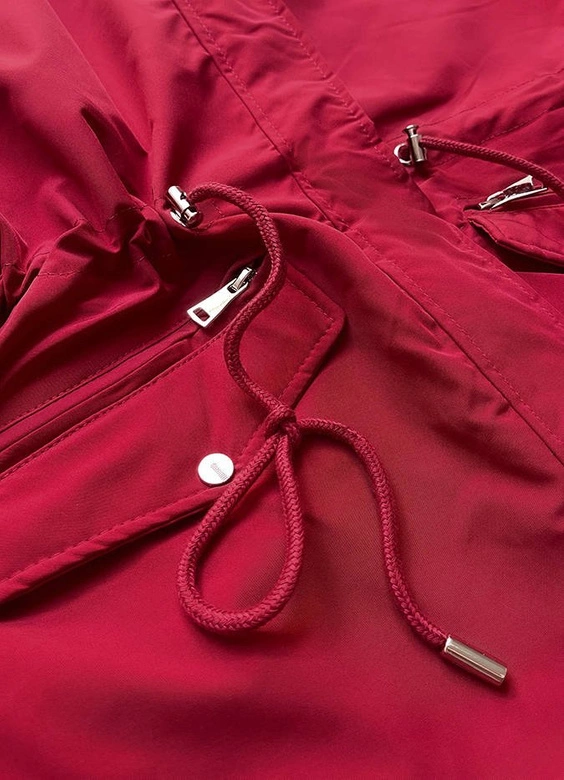 Dwustronna kurtka damska bordowa (br9762)