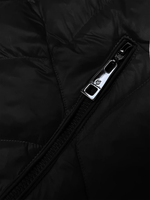 Przejściowa pikowana kurtka damska Glakate czarna (LU-2201)