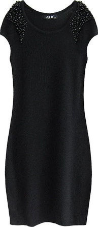 SWETERKOWA TUNIKA CZARNA (1598)