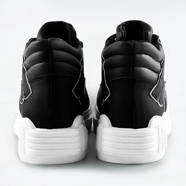 Damskie wyższe buty sportowe czarne (sg-139)