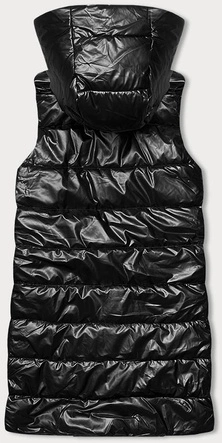 Damska kamizelka z asymetrycznym zamkiem czarna (16M9117-392)