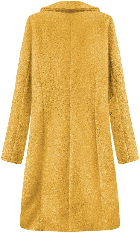 DWURZĘDOWY PŁASZCZ BARANEK MUSZTARDOWY (18760)