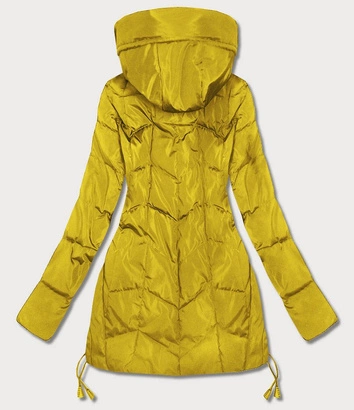 TRAPEZOWA KURTKA DAMSKA ŻÓŁTA (959)
