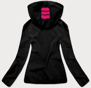 Damska kurtka softshell czarno-różowa (hh030-1)