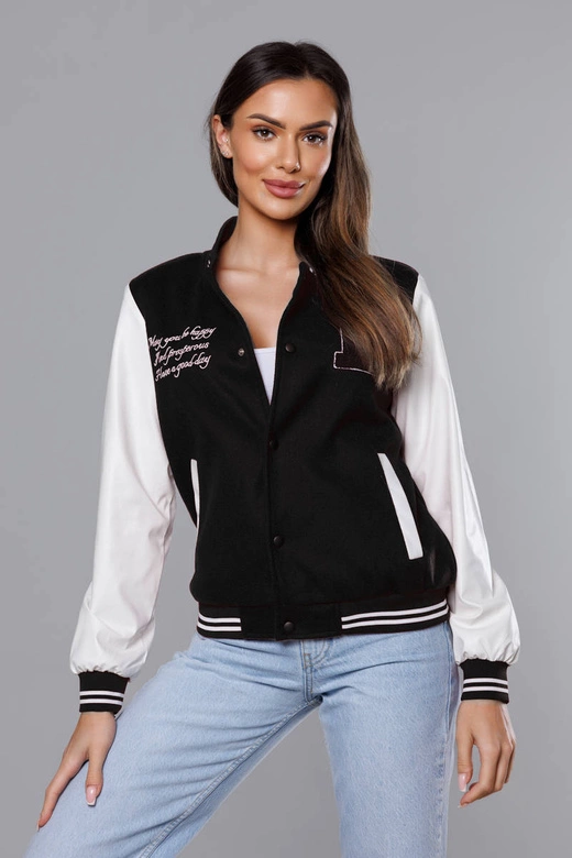 Kurtka damska bomber czarna (16M9067-392)