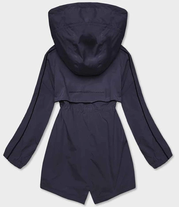 Cienka kurtka damska na podszewce granatowa (B8119-3)