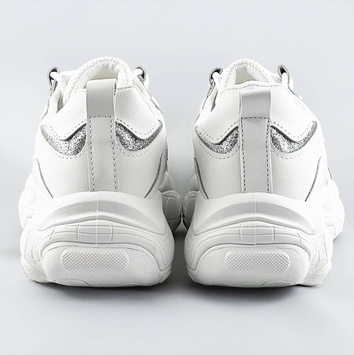 Sznurowane sneakersy damskie białe (172)