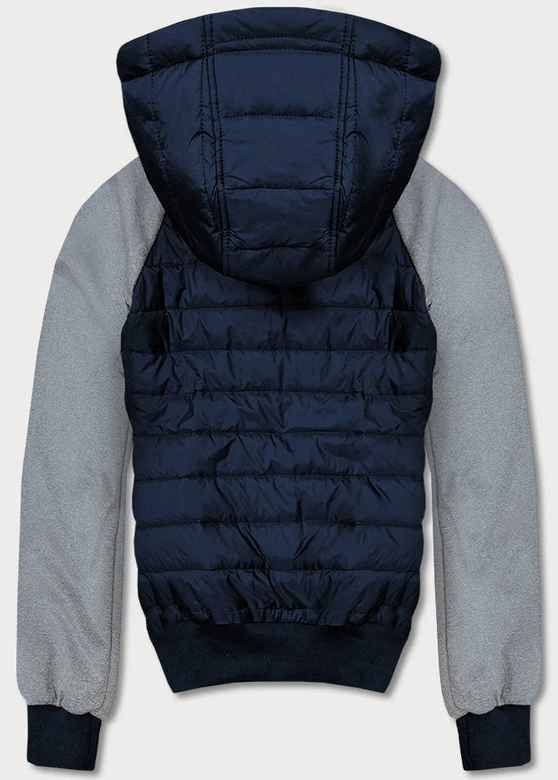 Sportowa kurtka męska granat-szary (8M903-215)