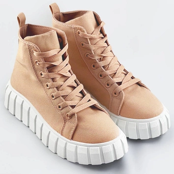 Sznurowane trzewiki beżowe (xa060)