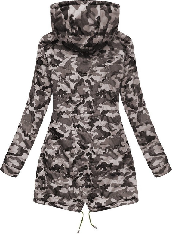 DWUSTRONNA PARKA Z KAPTUREM ARMY-MORO (W306BIG)