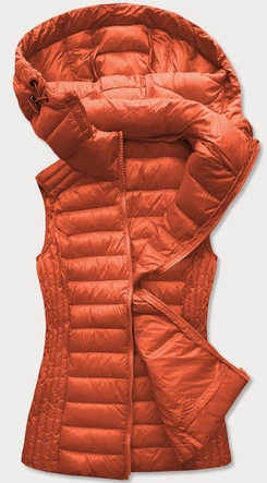 Pikowana kamizelka damska ceglana (23039-252)