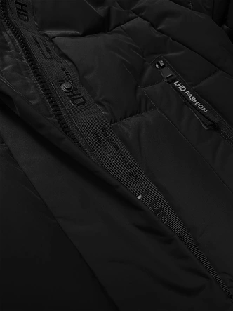 Pikowana kurtka zimowa damska LHD czarna (LHD-24572)