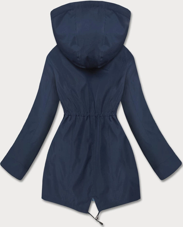 Cienka parka dwustronna damska granatowo-niebieska (16M9081-215)