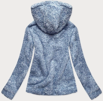 PLUSZOWA DAMSKA BLUZA MELANŻ GRANATOWA (HH034)