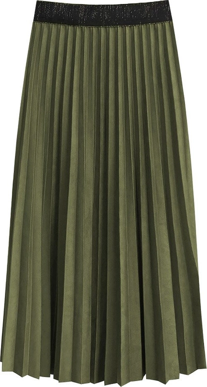 PLISOWANA SPÓDNICA MIDI KHAKI (464ART)