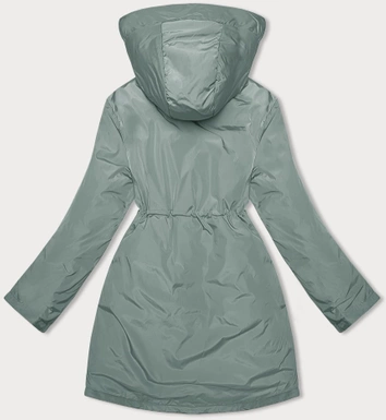 Zimowa kurtka damska na futrzanej podszewce Miss TiTi jasny zielony (H-2978)