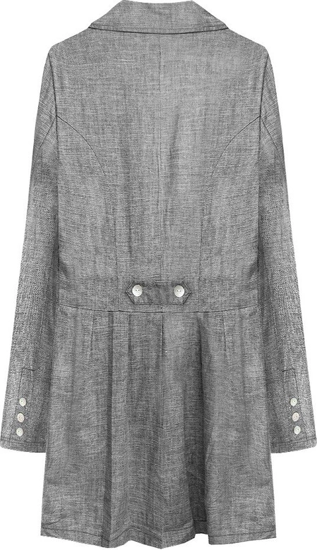 CIENKI PŁASZCZYK CIEMNOSZARY (1295)