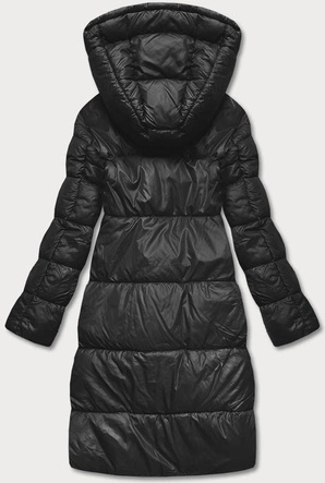 DŁUGA DWUSTRONNA KURTKA ZIMOWA CZARNY/GRAFIT (L22-9852-1/27)