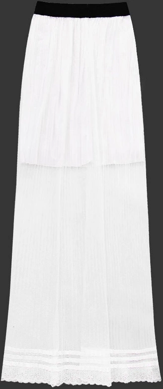 ZWIEWNA PLISOWANA SPÓDNICA BIAŁA 2 (98ART)