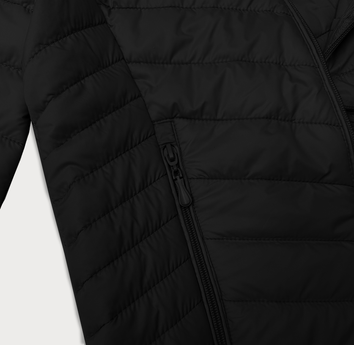 Lekka kurtka damska z odpinanym kapturem J Style czarna (16M9230-392)