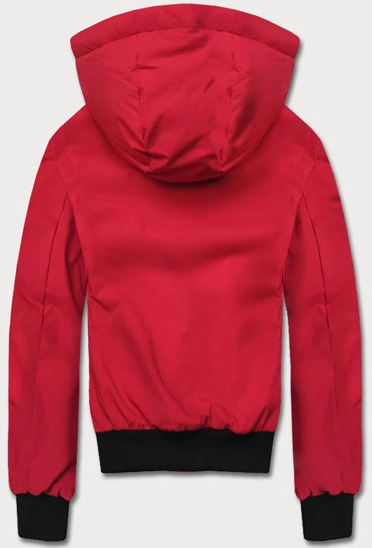 Sportowa kurtka męska z kapturem czerwona (5M3111-270)