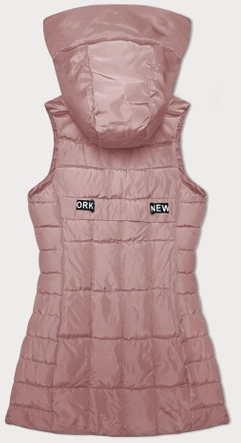 Bezrękawnik damski z kapturem S'West różowy (B8225-81)