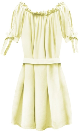 Sukienka hiszpanka z paskiem żółta (279art)