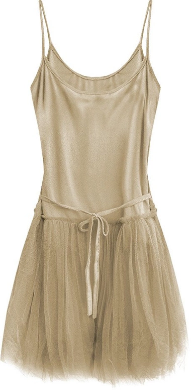 SUKIENKA MINI Z TIULEM CAPPUCCINO (2238)