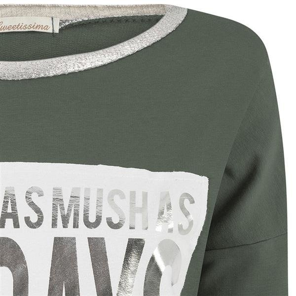 BLUZKA Z NAPISEM KHAKI (50852)