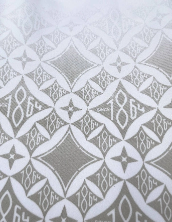 Męskie spodenki z nadrukiem białe (8K1120-1)