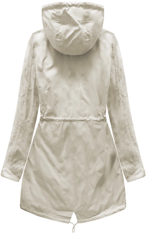 DWUSTRONNA PARKA Z KAPTUREM BEŻOWA (W0233)