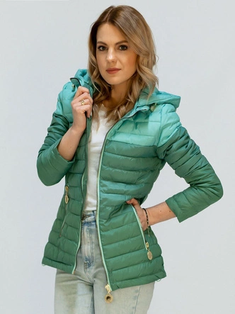 PIKOWANA KURTKA Z KAPTUREM MORSKA (W618)