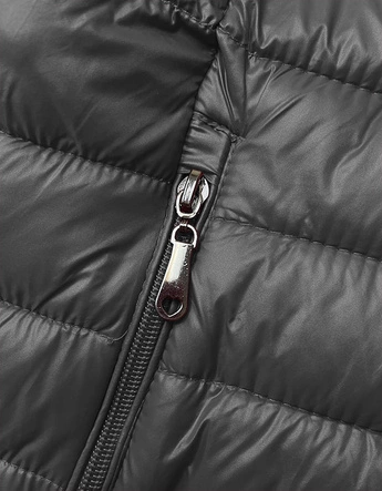 Pikowana kamizelka z kapturem grafitowa (16M9138-105)