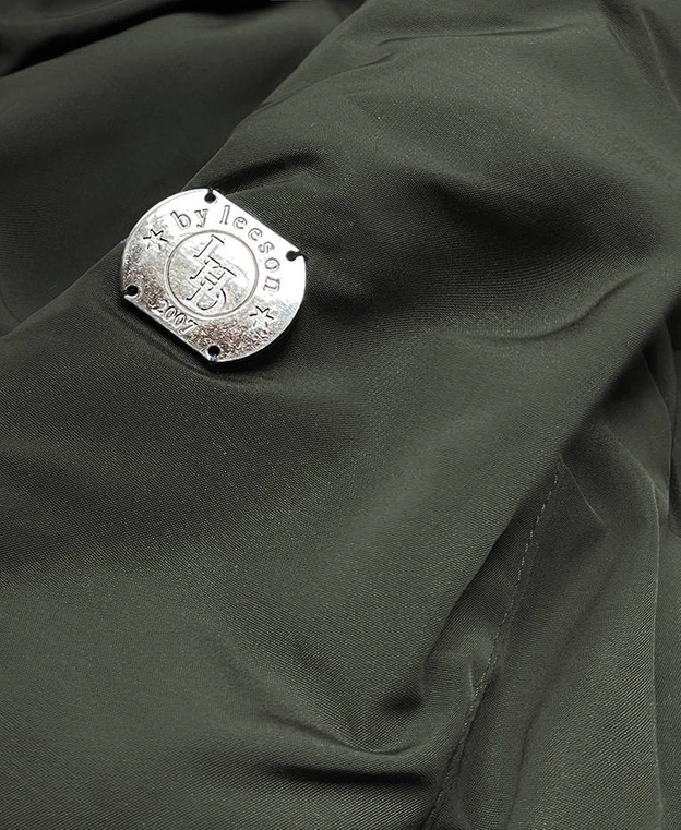 Dwustronna kurtka damska zimowa army-szara (m-21508)