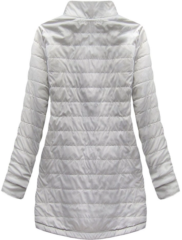 DWUSTRONNA PARKA Z KAPTUREM SZARA (W0232BIG)