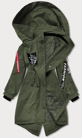 LEKKA DAMSKA PARKA ZIELONA (B9786-11)