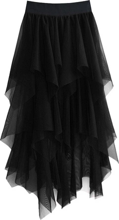 ASYMETRYCZNA SPÓDNICA CZARNA (531ART)