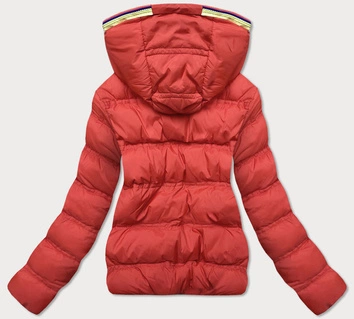 Zimowa damska kurtka puchowa pomarańczowa (1588-d)