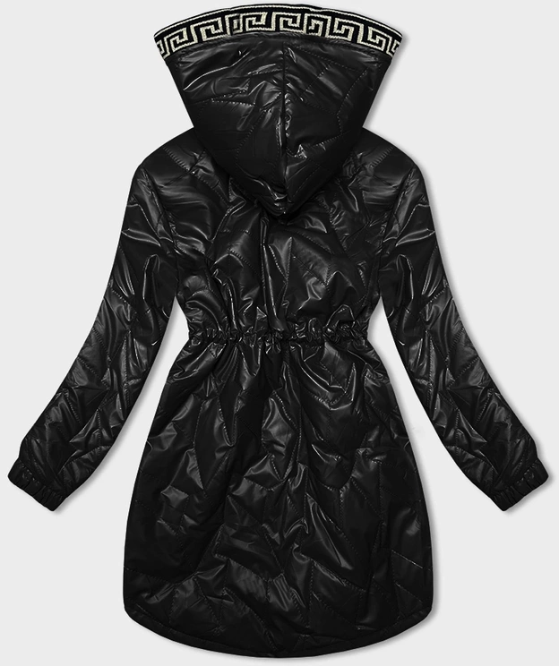 Kurtka damska z ozdobnym pikowaniem S'West czarna (B8146-1)